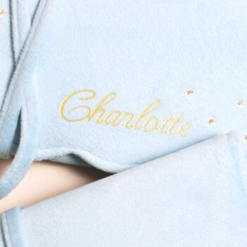 Personalised Blue Floral Embroidered Jewellery Roll, 2 of 5