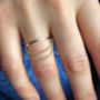 Solid Gold Slim Ring With Chain Detail, thumbnail 1 of 8
