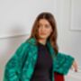 Japanese Pine Needle Print Green Short Light Weight Kimono, thumbnail 4 of 7