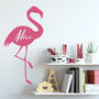 Personalised Flamingo Wall Sticker Gift For Girls Room, thumbnail 1 of 4
