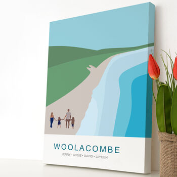 Personalised Woolacombe Beach Family Art, 8 of 8