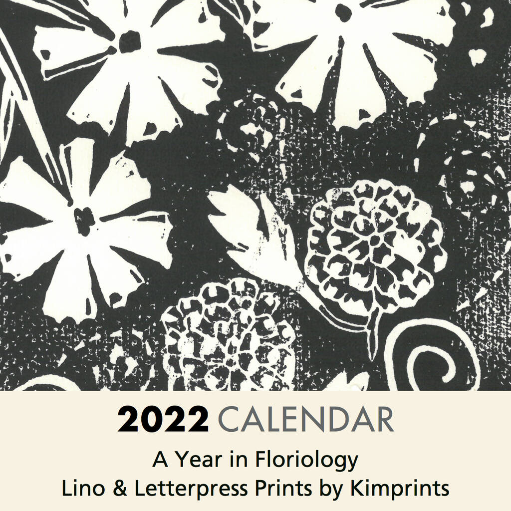 2022 Floriology Linocut Calendar, 1 of 5