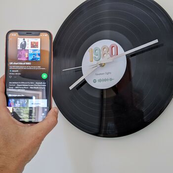 Personalised Special Year Spotify Vinyl Record Clock, 4 of 5