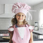 Personalised Childs Pink Deer Chef Apron And Hat Set, thumbnail 4 of 6