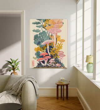 Japanese Vintage Mushroom Nature Art Print, 2 of 3