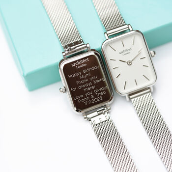 Ladies Personalised Silver Watch – Architēct Lille, 7 of 7