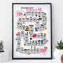 50th Birthday Personalised Print ‘Road To 50’, thumbnail 1 of 5