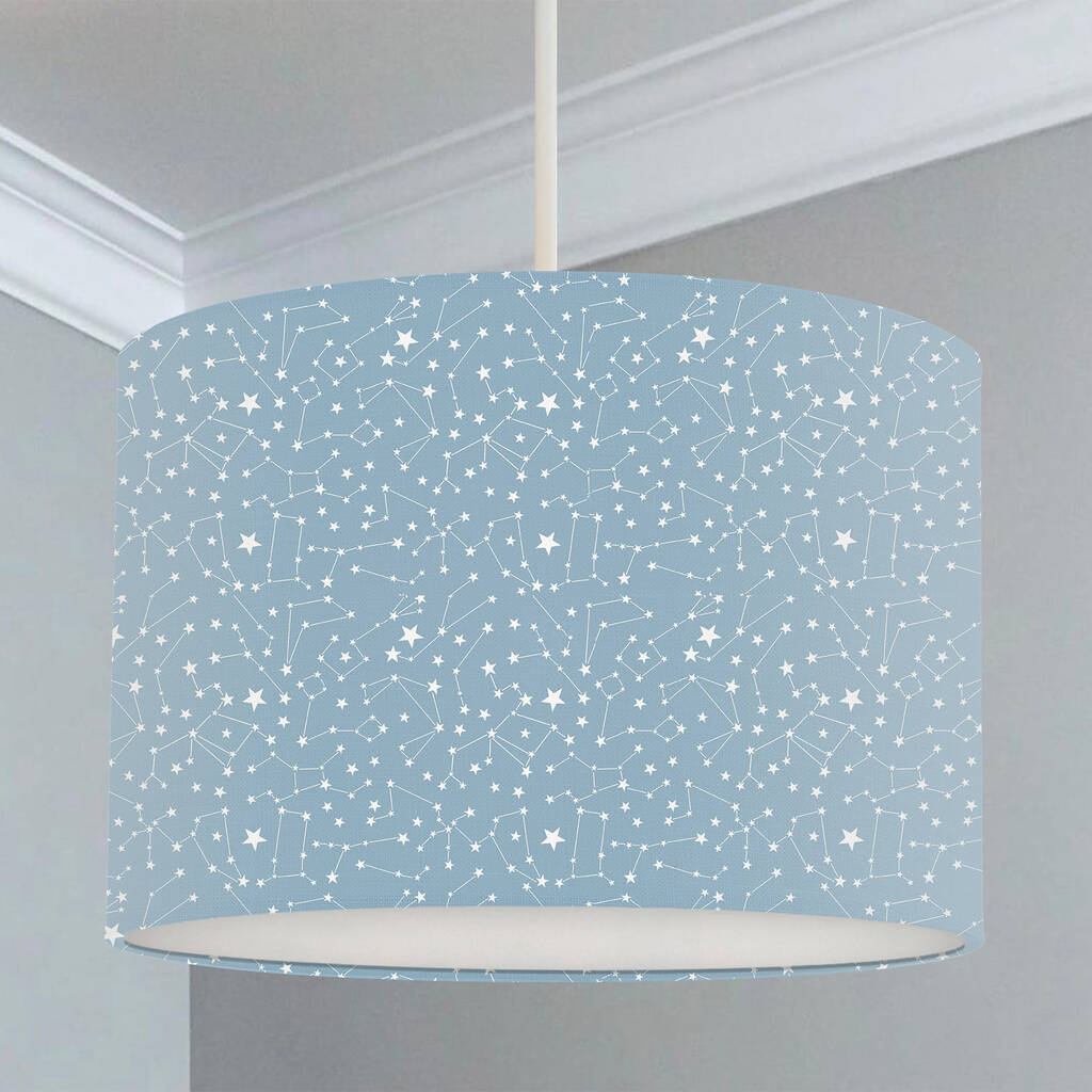 Blue Constellations Lampshade, 1 of 2