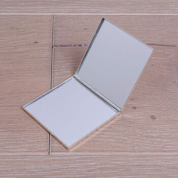 Personalised Silver Plated Compact Mirror, 4 of 4