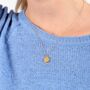 Polaris Coin North Star Pendant Necklace In Gold, thumbnail 2 of 10