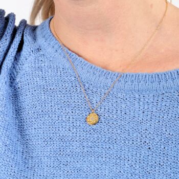 Polaris Coin North Star Pendant Necklace In Gold, 2 of 10