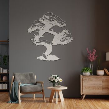 Modern Bonsai Tree Metal Wall Art Wall Home Decor, 5 of 12