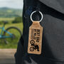 Rectangular Cork Keyring 'Best Dad By Miles' | Cyclist | Cycling Gift | Keyring | Novelty, thumbnail 1 of 3