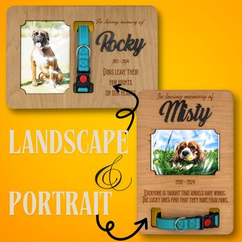 Pet Memorial Plaque With Collar Insert, Photo And Stand, 4 of 12