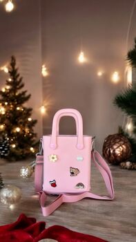 Crossbody Croc Mini Bag, Personalised Cute Charms, Christmas Gift Ideas, 3 of 12