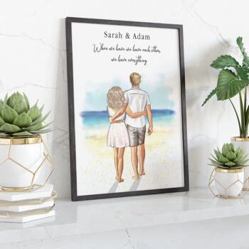 Personalised Couples Print, Gift For Him, Gift For Her, 2 of 9