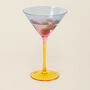 G Decor Set Of Four Martini Glasses With A Rainbow Hue, thumbnail 3 of 4