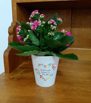 Personalised Floral Heart Plant Pot. Flowerpot For Mum, 6 of 6