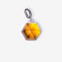 Citrine Dome Silver Charm Clip On Pendant, thumbnail 1 of 7