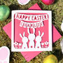 Personalised Bunnies Easter Card, thumbnail 1 of 4
