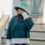 Green Colour Block Jumper, thumbnail 4 of 6