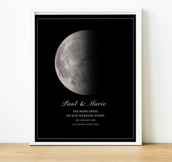 Personalised Moon Phase Print Anniversary Gifts, 2 of 8