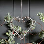 Silver Jingle Bell Heart Hanging Decoration, thumbnail 1 of 3