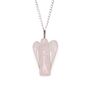 Guardian Angel Pendant Necklace | Rose Quartz Silver Plated, thumbnail 3 of 8