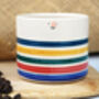 Multicoloured Sailor, Handmade Ceramic Flat White Cup, thumbnail 1 of 2