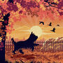 Yorkshire Terrier In An Autumn Park. Limited Edition Dog Print, thumbnail 6 of 8