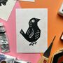 Blackbird Original Lino Print, thumbnail 1 of 2