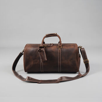 Leather Boot Gym Over Night Bag, 7 of 12