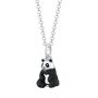 Childrens Sterling Silver Panda Charm Necklace, thumbnail 3 of 6