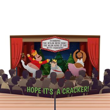 The Buttcracker! Funny Christmas Card With Cheeky 3D Pop Up Nutcracker Scene, 6 of 11