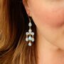 Moonstone Gemstone Chandelier Dangle Earrings, thumbnail 1 of 5