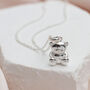 Personalised Sterling Silver Teddy Bear Necklace, thumbnail 1 of 2