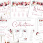 Wedding Welcome Sign Burgundy Red Pink Florals, thumbnail 7 of 7