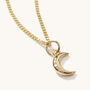 Tiny Moon Necklace Silver Or 18ct Gold Plated Vermeil, thumbnail 3 of 5