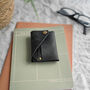 Black Bird Print Leather Wallet, thumbnail 2 of 7