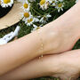 Personalised Gold Or Silver Bead And Disc Anklet, thumbnail 2 of 7