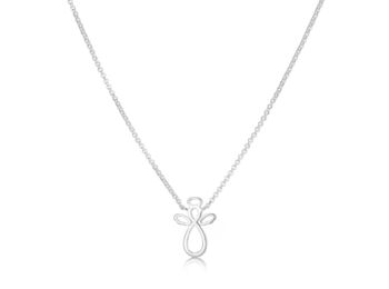 Guardian Angel Necklace For Girls | Sterling Silver Pendant | Christening Or Birthday Gift | Three Styles, 2 of 8