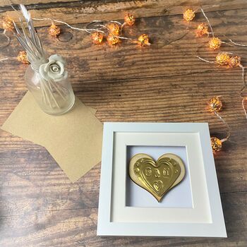 Personalised 50th Wedding Anniversary Gift Heart, 6 of 12
