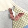 Bunting Vintage Style, Gingham Green Creams Blue, thumbnail 4 of 8