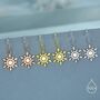 Sterling Silver Snowflake Drop Hook Earrings, thumbnail 7 of 11
