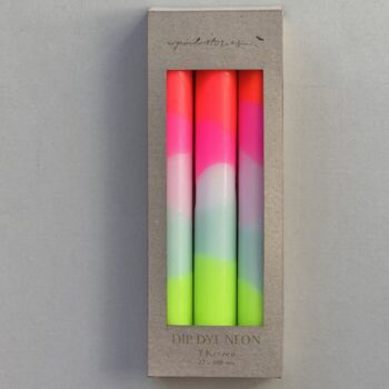 Neon Dip Dyed Dining Candles, 10 of 12