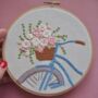 Embroidery Kit Floral Bike, thumbnail 1 of 7
