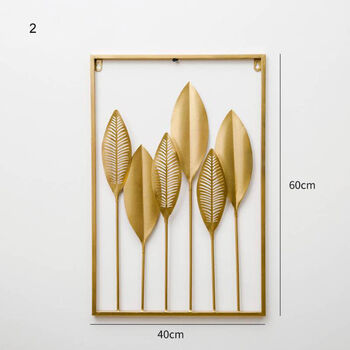 Exclusive Gold Leaf Wall Art Home Decor, 9 of 12