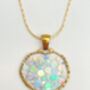 Small Disco Necklace With Silver Sparkles, thumbnail 2 of 12