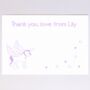 Personalised Unicorn Thank You Note Card Set, thumbnail 4 of 7