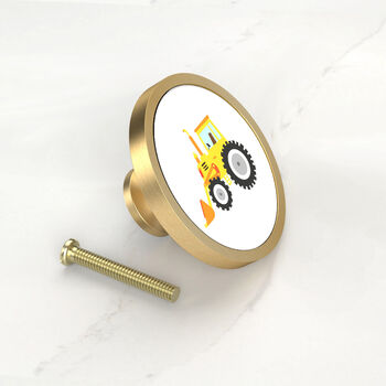 Boys Bedroom Knobs Construction Truck Vehicles Drawer Door Cupboard Cabinet Handle Available In A Gold, Silver, Black And Antique Gold Base, 7 of 7